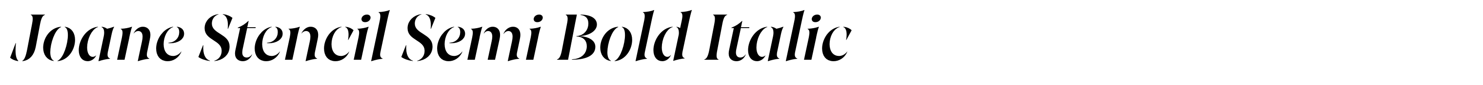 Joane Stencil Semi Bold Italic